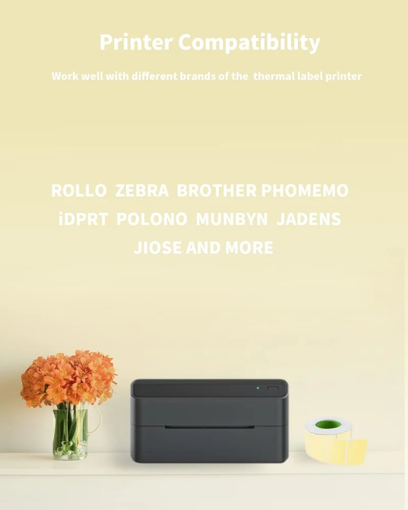 Phomemo 3"x2" Yellow Direct Thermal Label For Shipping Label Printer