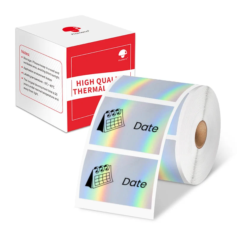 Phomemo 40x30mm Holographic sticker Thermal Label for M110/M150/M120/M221/M220/M200-1 Roll