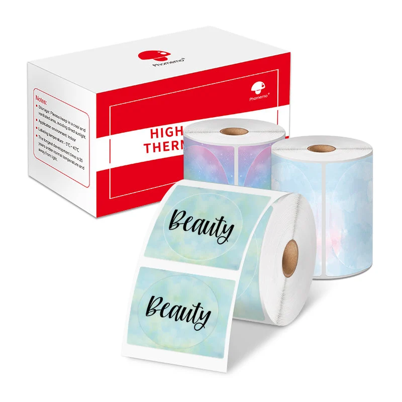 Phomemo 50x50mm Round Gradient Flower Thermal Label for M110/M150/M220/M200/M120/M221