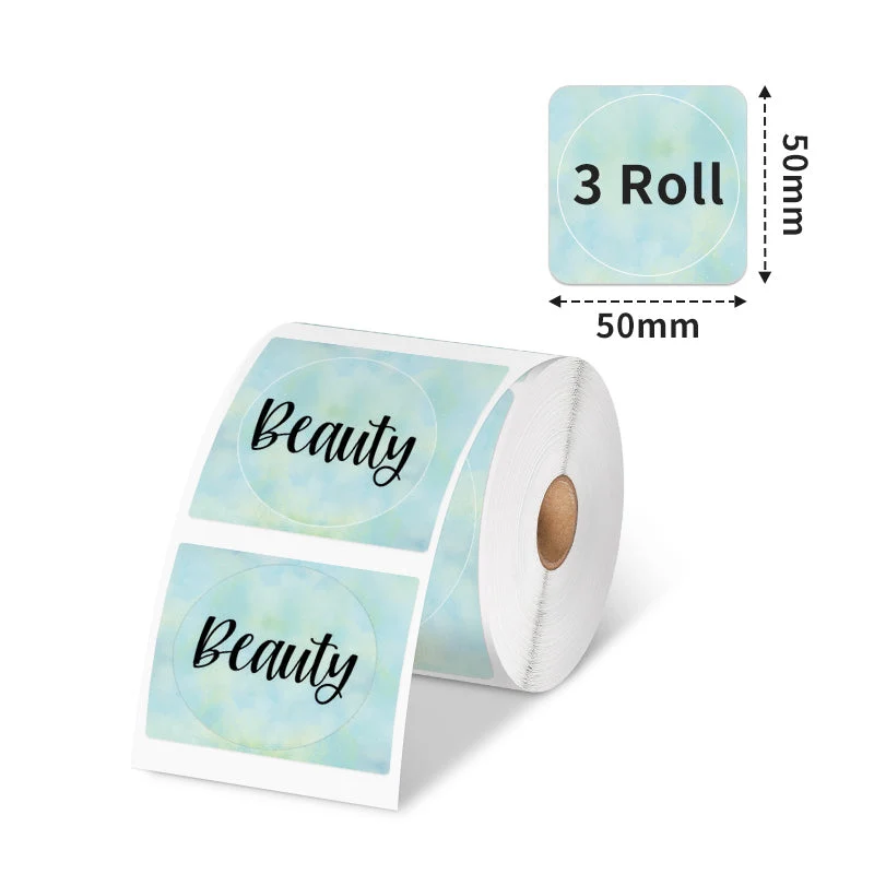 Phomemo 50x50mm Round Gradient Flower Thermal Label for M110/M150/M220/M200/M120/M221
