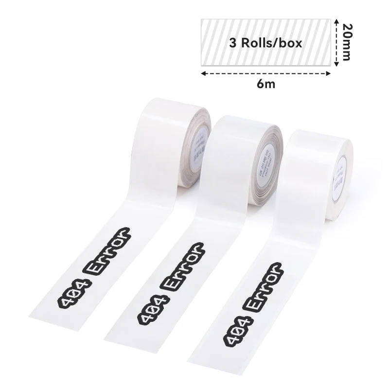 Phomemo 20mmx6m Transparent Adhesive Continuous Thermal Label for D50