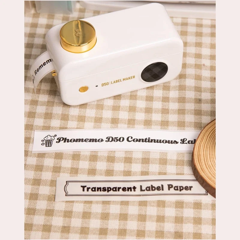 Phomemo 20mmx6m White Adhesive Continuous Thermal Label for D50