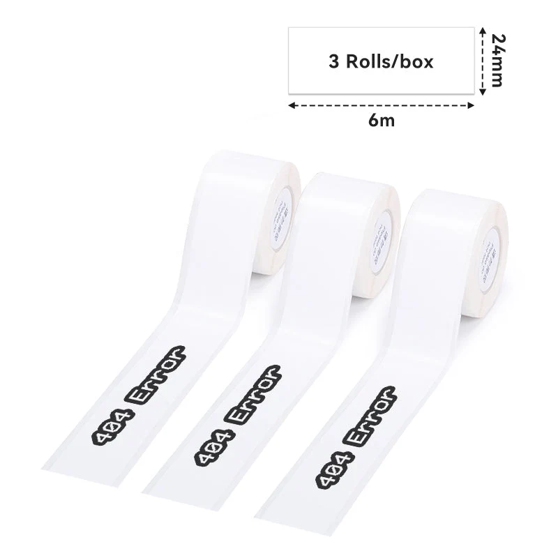 Phomemo 24mmx6m White Adhesive Continuous Thermal Label for D50