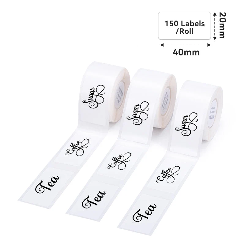 Phomemo 20x40mm White Adhesive Thermal Label for D50