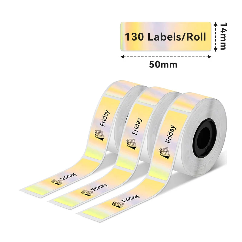 Phomemo Holographic sticker Gold Adhesive Label Paper for D30/D35/Q30S/Q30
