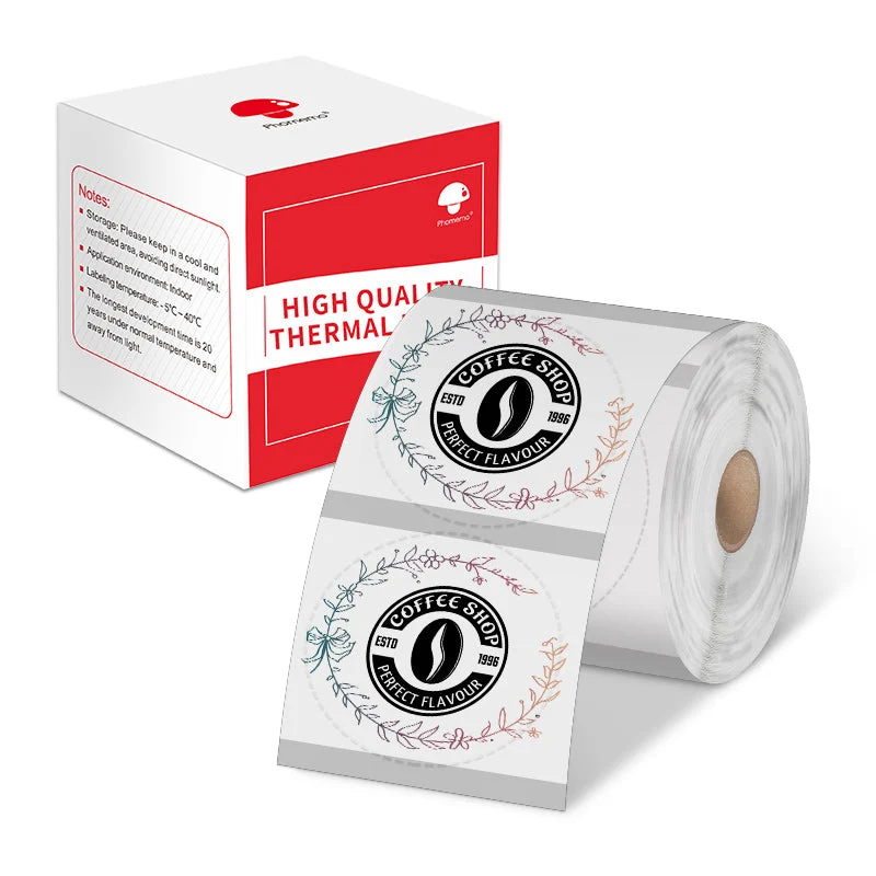 Phomemo 30x30mm Clear Round Pattern Label for M200/M220/M221/M110/M120/M150