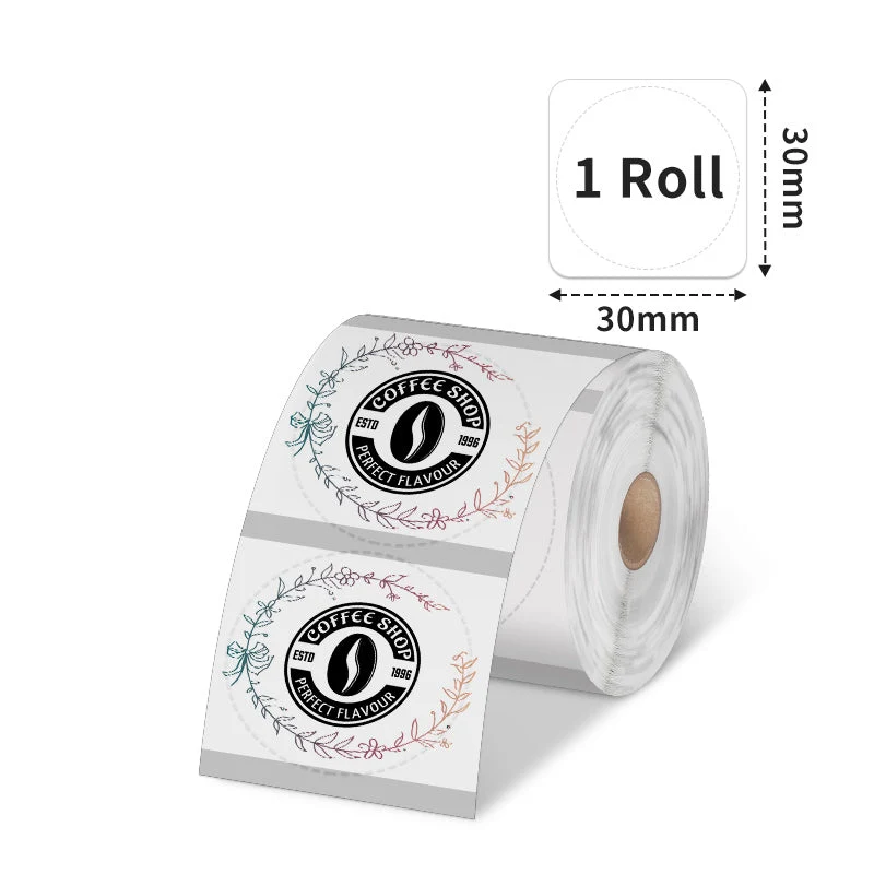 Phomemo 30x30mm Clear Round Pattern Label for M200/M220/M221/M110/M120/M150