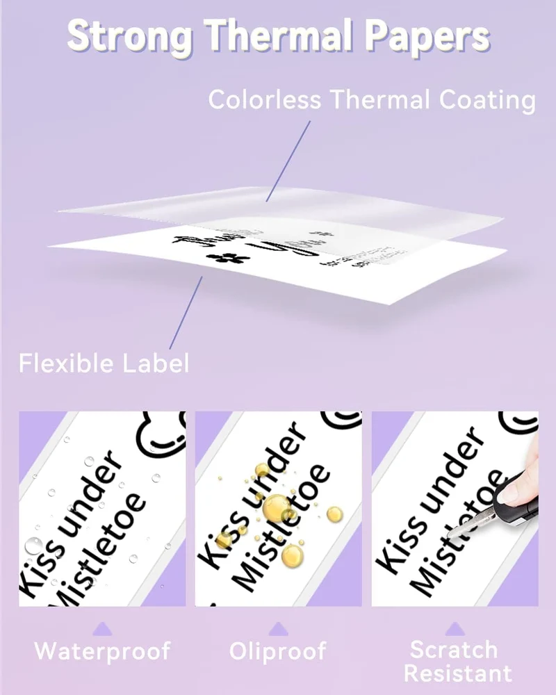 Phomemo 25x67mm White Thermal Label for M110/M221/M220/M120/M200/M150-3 Rolls