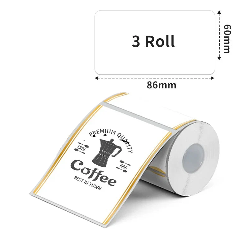 Phomemo 60x86mm Golden linear trim Thermal Label for M200/M220/M221-3 Roll