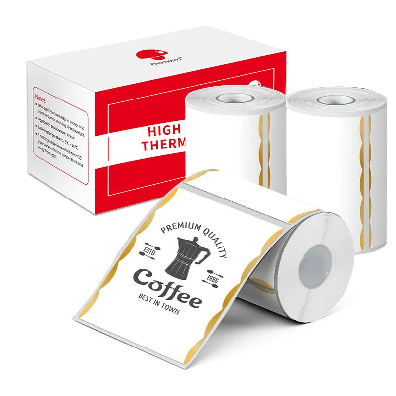 Phomemo 60x86mm Golden wave trim Thermal Label for M200/M220/M221-3 Roll