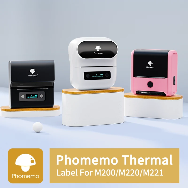 Phomemo 60x86mm Golden wave trim Thermal Label for M200/M220/M221-3 Roll