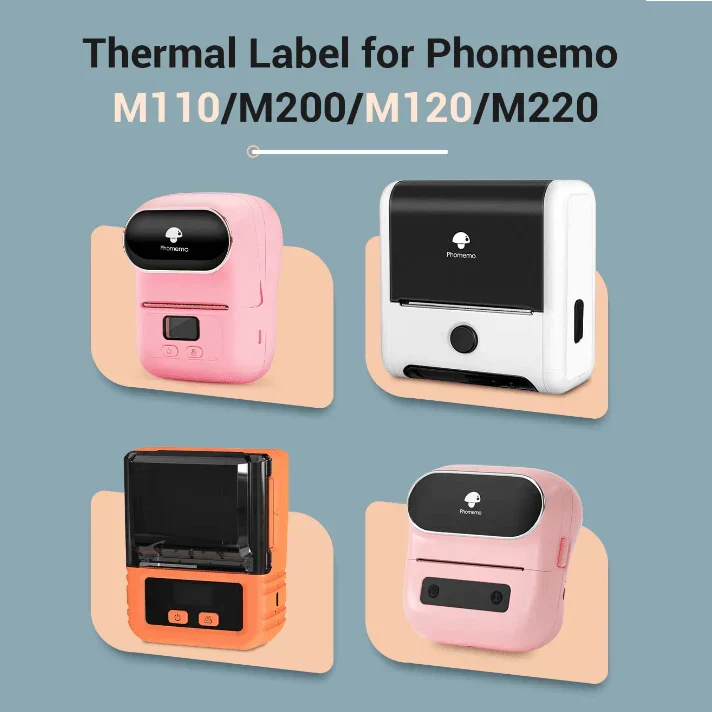 Phomemo 50×50mm Multicolor Round Thermal Label for Business Label Maker-6 Rolls