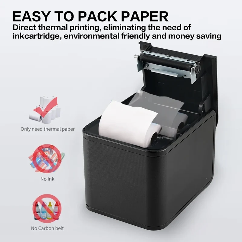 Printiup POS One - Imprimante Thermique Caisse 80 mm – USB & LAN - Auto-cutter