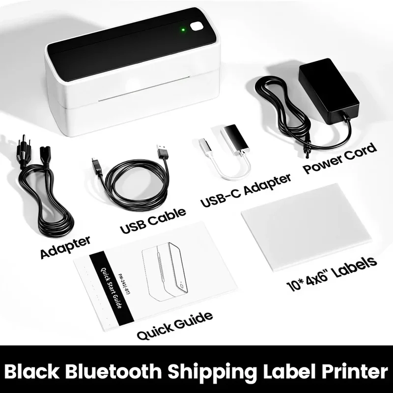 Printiup Label Air - Imprimante Thermique Étiquettes 4x6 Bluetooth Sans Fil – Compatible iPhone, Android, Mac & Windows