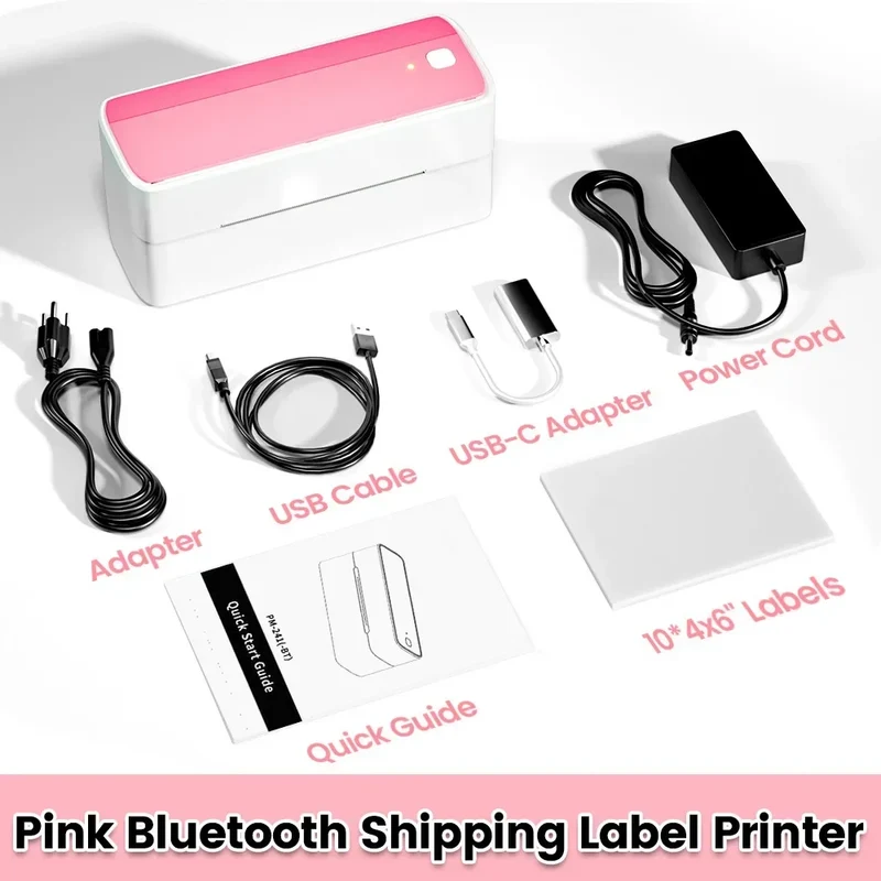 Printiup Label Air - Imprimante Thermique Étiquettes 4x6 Bluetooth Sans Fil – Compatible iPhone, Android, Mac & Windows