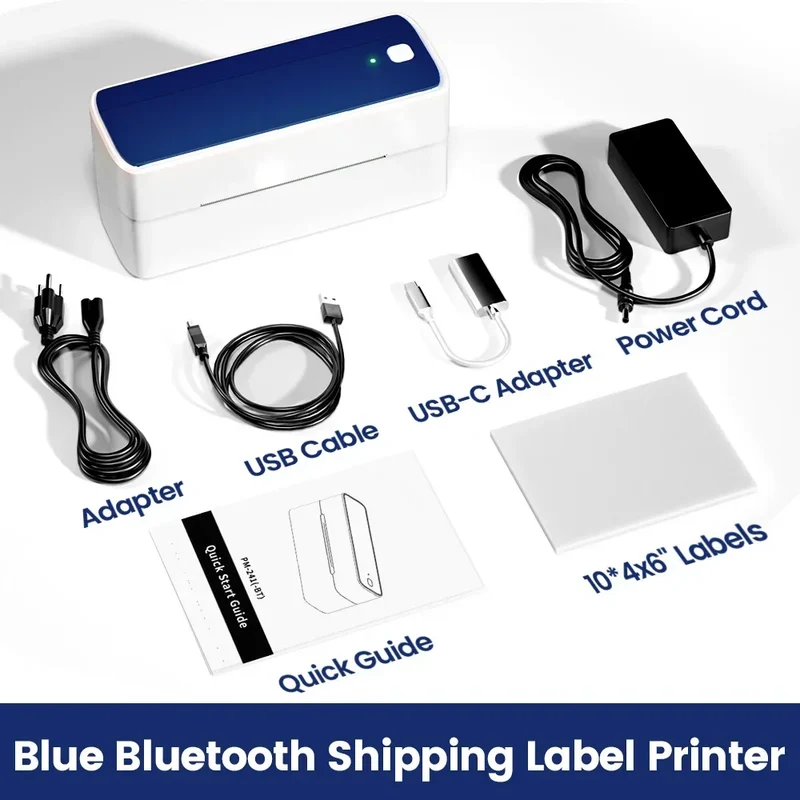 Printiup Label Air - Imprimante Thermique Étiquettes 4x6 Bluetooth Sans Fil – Compatible iPhone, Android, Mac & Windows
