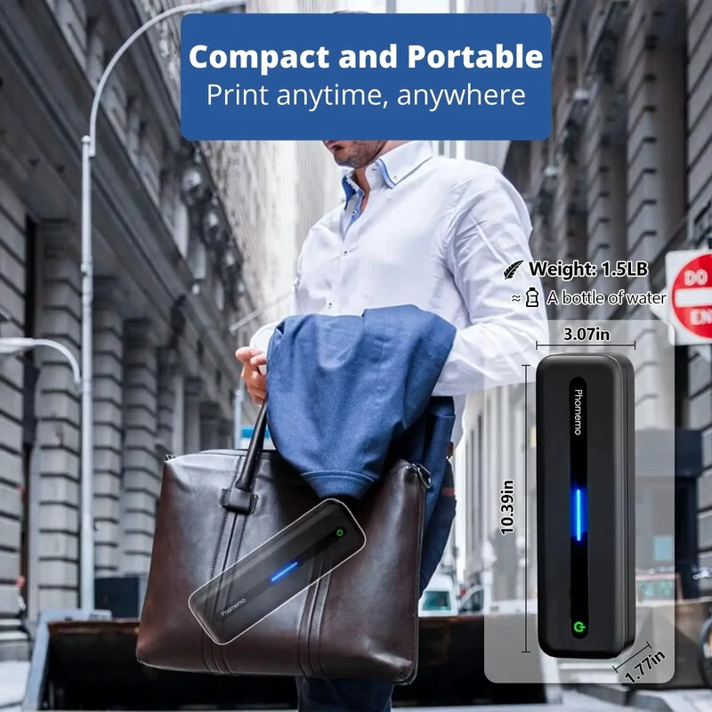 Printiup Core – Imprimante Thermique Portable Sans Encre A4 & Letter – Bluetooth Sans Fil