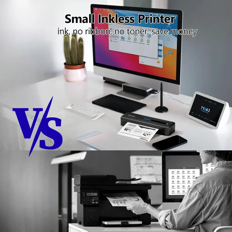 Printiup Core – Imprimante Thermique Portable Sans Encre A4 & Letter – Bluetooth Sans Fil