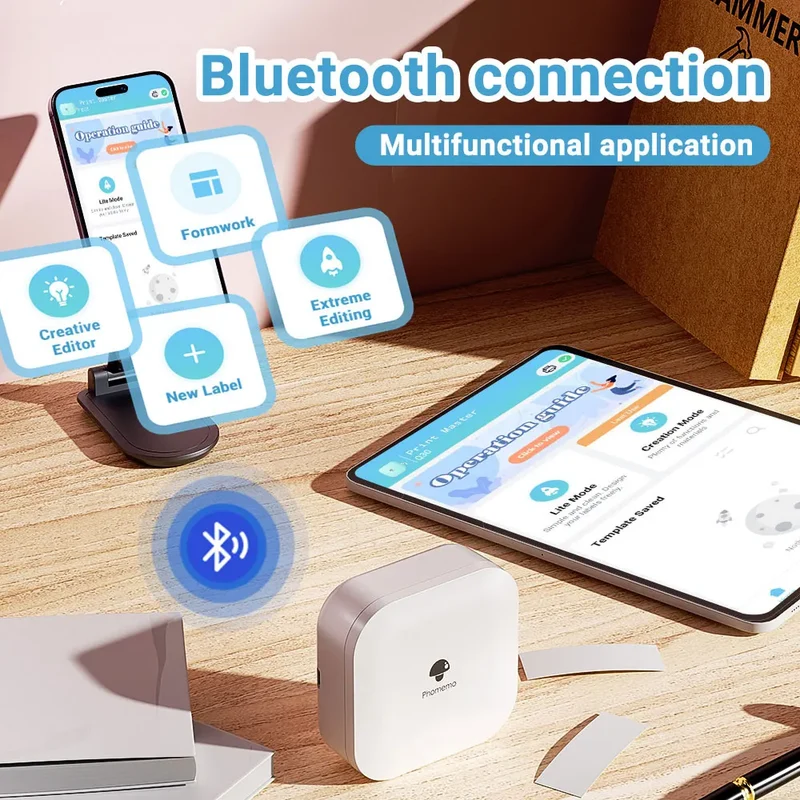 Printiup Label Mini – Étiqueteuse Thermique Portable Bluetooth 15 mm – Maison & Organisation