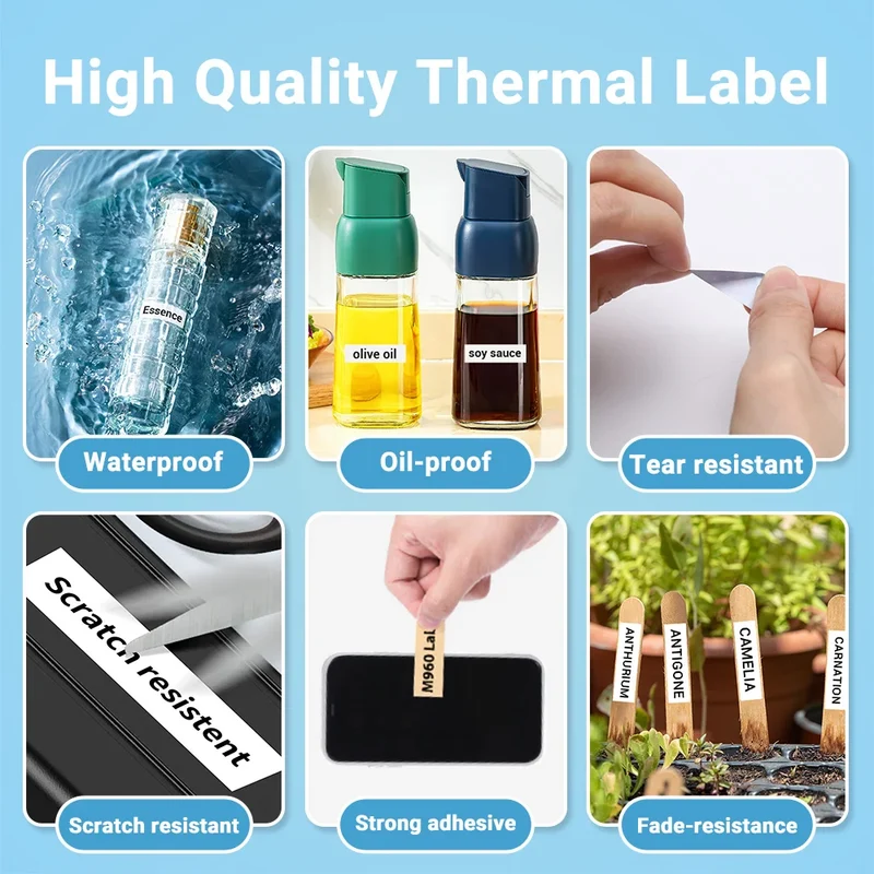 Printiup Label Mini – Étiqueteuse Thermique Portable Bluetooth 15 mm – Maison & Organisation