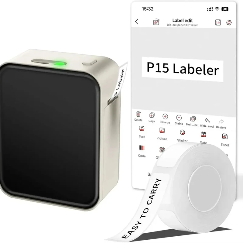 Printiup Label Max – Étiqueteuse Thermique Bluetooth 15 mm – Professionnelle