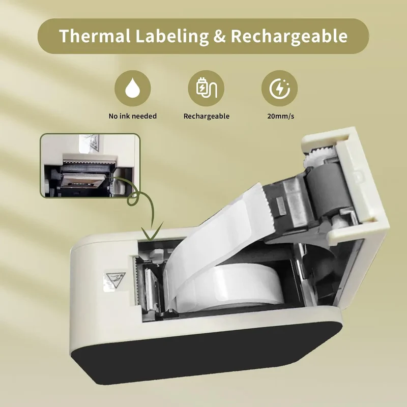 Printiup Label Max – Étiqueteuse Thermique Bluetooth 15 mm – Professionnelle