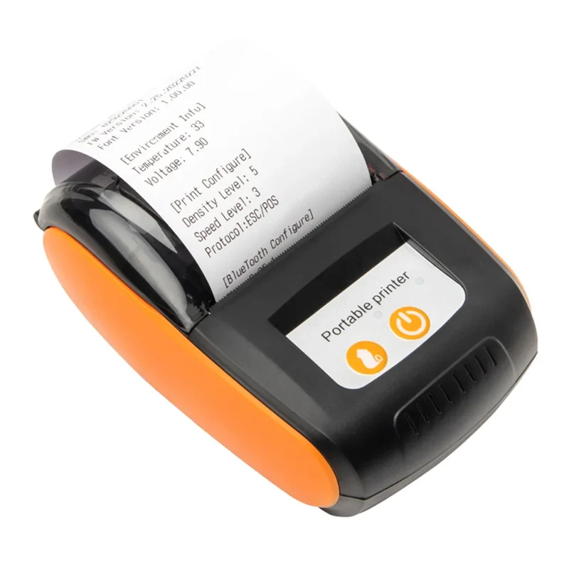 Printiup POS Go - Imprimante Thermique Caisse Portable 58 mm – Bluetooth & USB – Avec Batterie Rechargeable