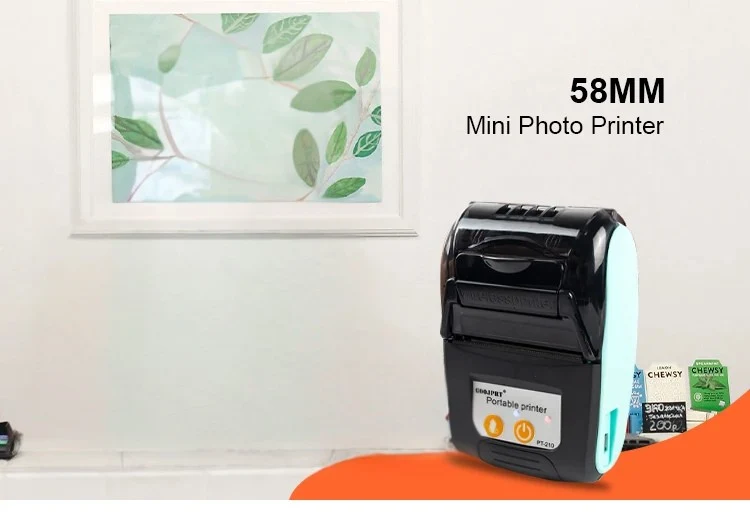 Printiup POS Go - Imprimante Thermique Caisse Portable 58 mm – Bluetooth & USB – Avec Batterie Rechargeable