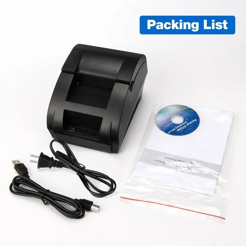 Printiup POS Pro - Imprimante Thermique Caisse Portable 58 mm – Bluetooth & USB – Multi-OS