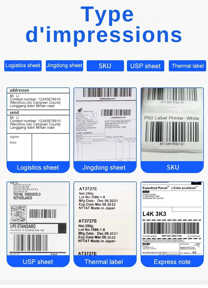 Printiup Label Rose - Imprimante Thermique Étiquettes 4x6 Bluetooth – Compacte & Économique – Compatible iPhone, Android, Mac & Windows
