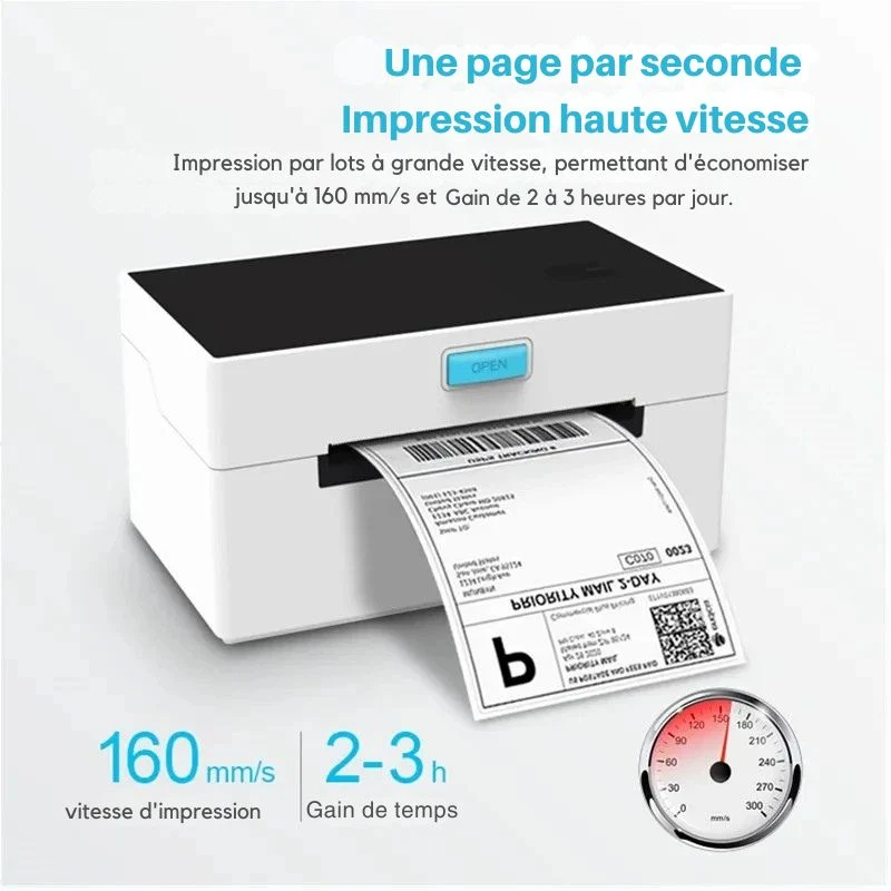 Printiup Label One – imprimante Thermique Étiquettes 4x6 Bluetooth – Compatible Windows, Mac, iOS & Android