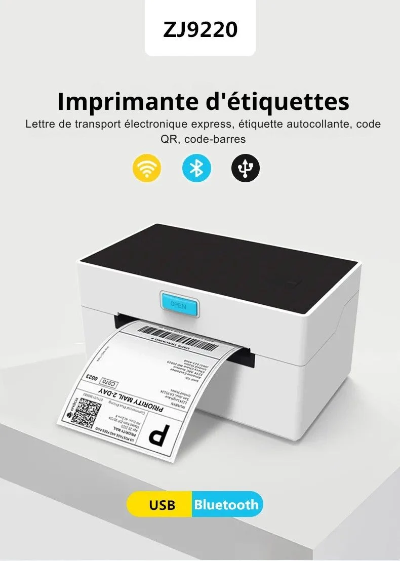 Printiup Label One – imprimante Thermique Étiquettes 4x6 Bluetooth – Compatible Windows, Mac, iOS & Android