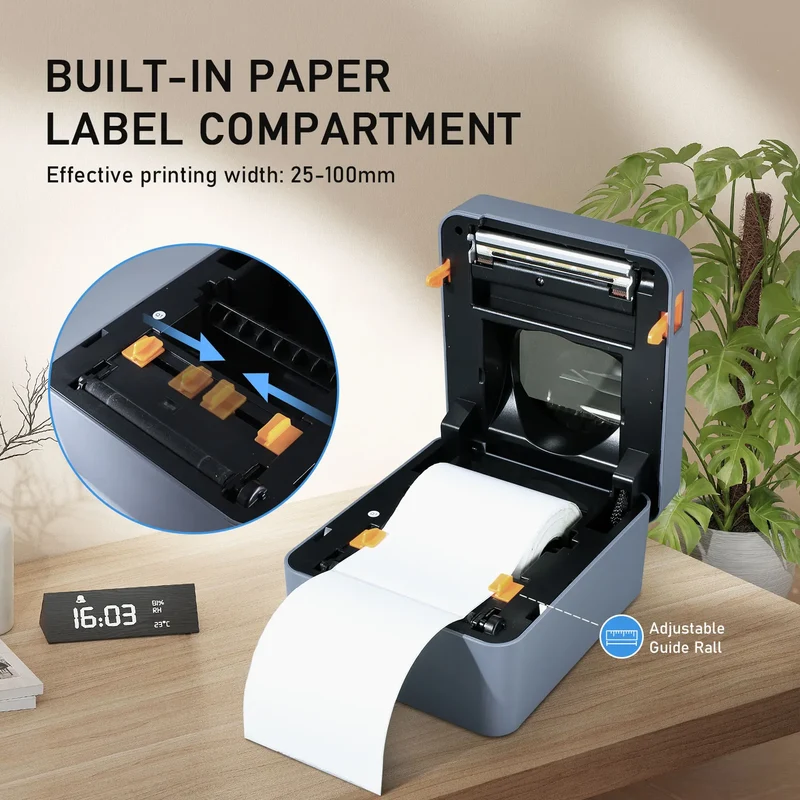 Printiup Label Max - Imprimante Thermique Étiquettes 4x6 Haut Débit – Bluetooth, Wi-Fi & USB – Compatible iPhone, Android, Mac & Windows