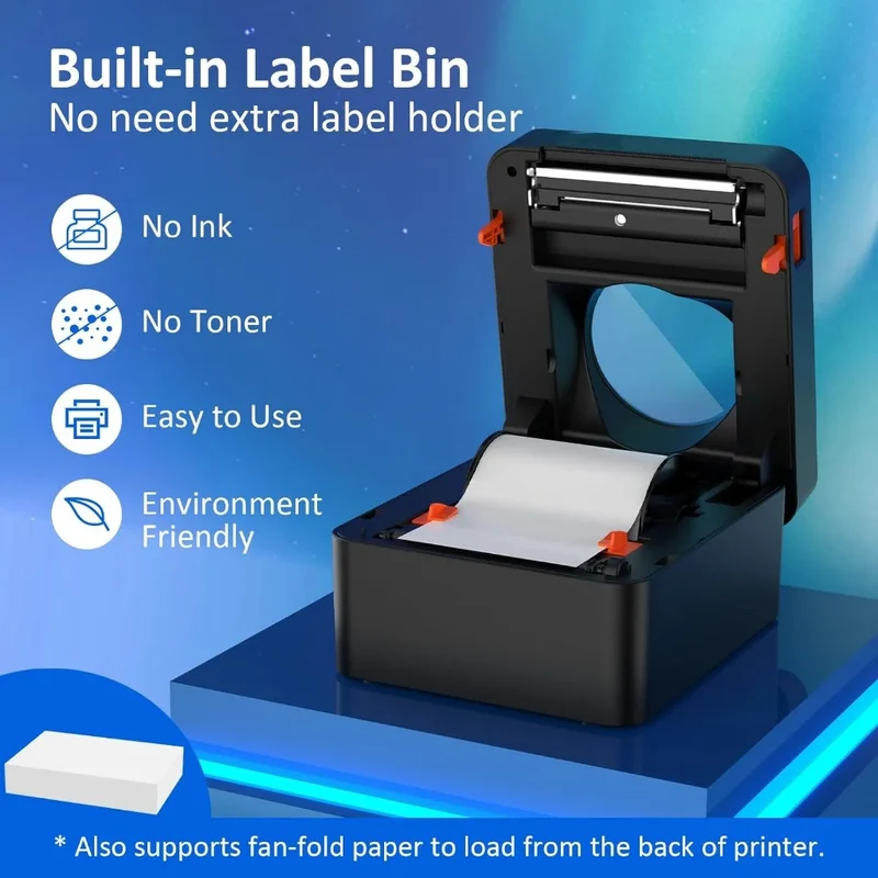 Printiup Label Flex - Imprimante Thermique Étiquettes 4x6 Bluetooth – Polyvalente & Rapide – Compatible Windows, Mac, iOS & Android