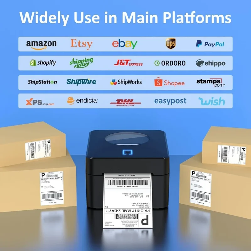 Printiup Label Flex - Imprimante Thermique Étiquettes 4x6 Bluetooth – Polyvalente & Rapide – Compatible Windows, Mac, iOS & Android