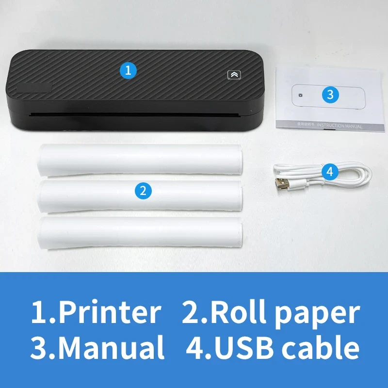 Printiup A4 Work – Imprimante Thermique Portable Étudiant – Sans Encre Bluetooth – Impression PDF, Word & Excel (Maison, Bureau, École, Travail)