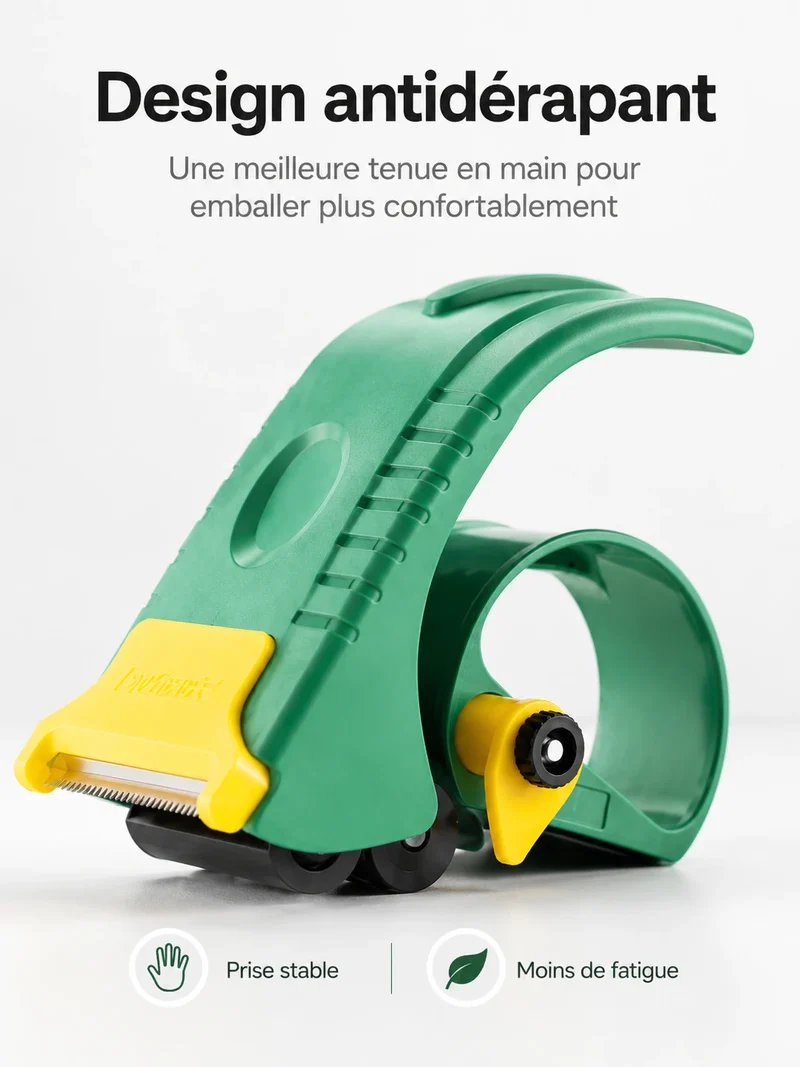 Dévidoir à Ruban Adhésif pour Colis – Coupe Rapide & Poignée Ergonomique