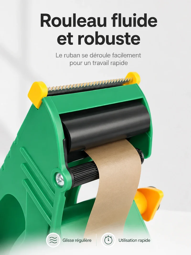 Dévidoir à Ruban Adhésif pour Colis – Coupe Rapide & Poignée Ergonomique