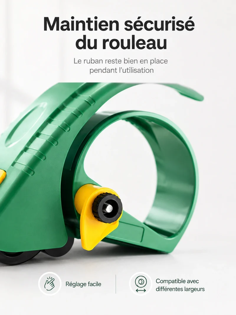 Dévidoir à Ruban Adhésif pour Colis – Coupe Rapide & Poignée Ergonomique