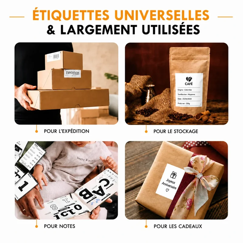 Étiquettes Thermiques 100×150 mm (4×6) – Expédition Colis