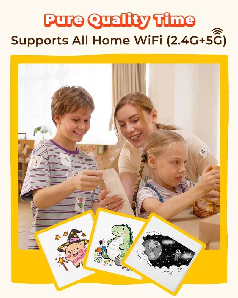 MUNBYN SP01 AI Voice-Powered Sticker Printer for Kids
