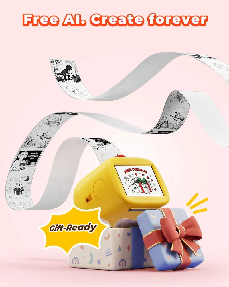 MUNBYN SP01 AI Voice-Powered Sticker Printer for Kids