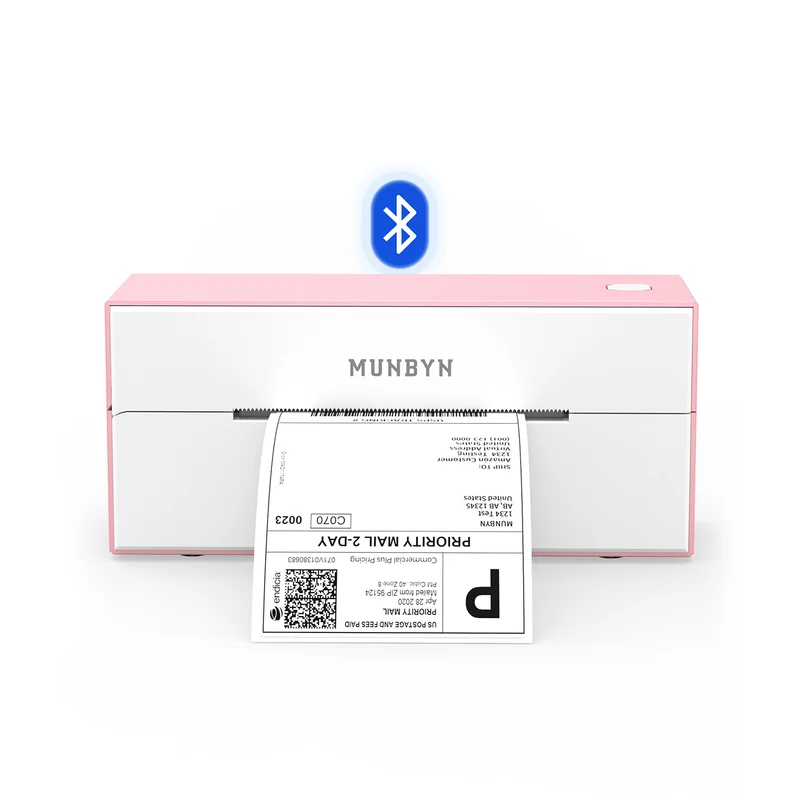 MUNBYN RW129B Bluetooth Thermal Label Printer for Light Shipping