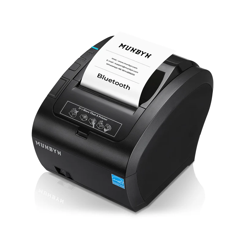 MUNBYN 047PUSEB Bluetooth Receipt Printer with MFi Certification