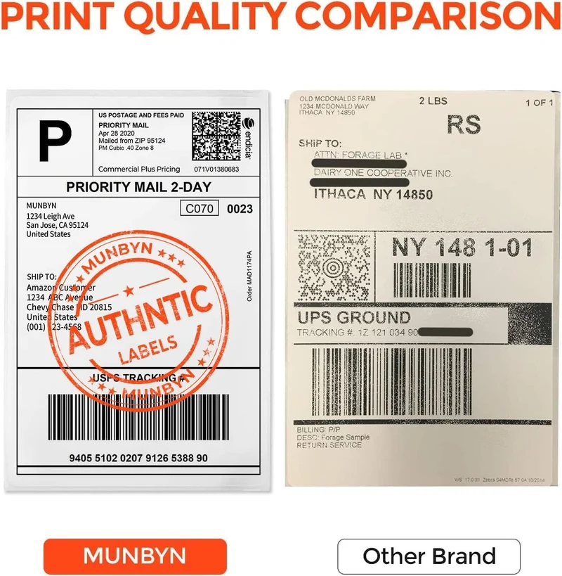 MUNBYN 4x6 Direct Thermal Shipping Roll Labels Kit