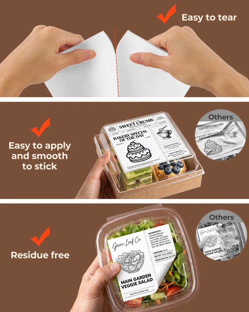 MUNBYN 4"x 4" Generic Thermal Labels for Small Business & Bakery