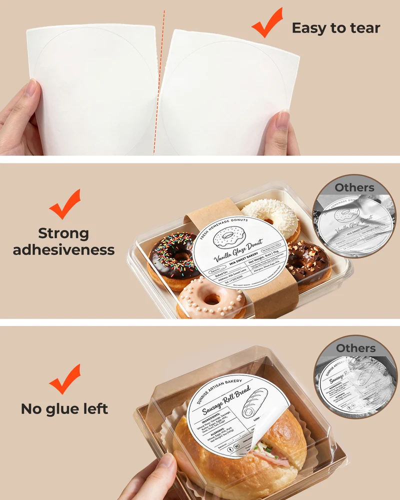 MUNBYN 4"x 4" Generic Thermal Labels for Small Business & Bakery