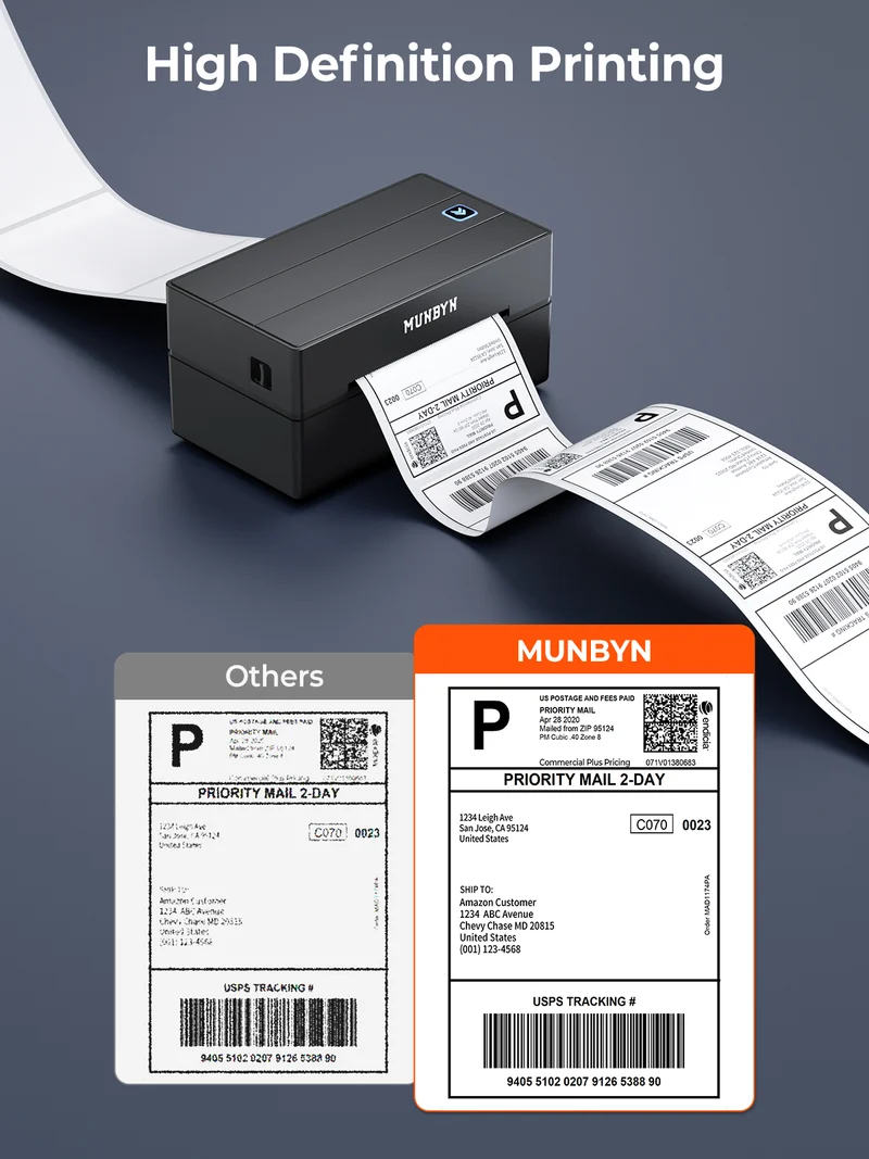MUNBYN RealWriter 130B Printer & 4x6 Labels Shopify Shipping Classic Kit
