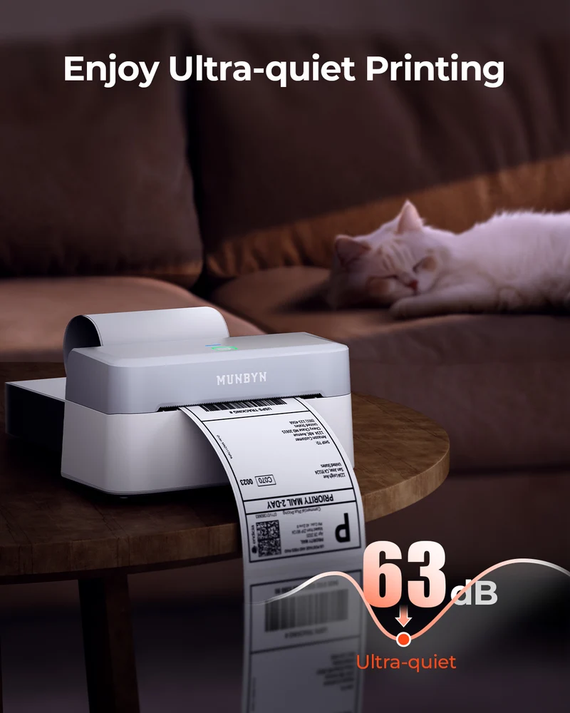 MUNBYN RealWriter 403B Bluetooth Printer & Circle Labels Shopify Packaging & Branding Modern Kit