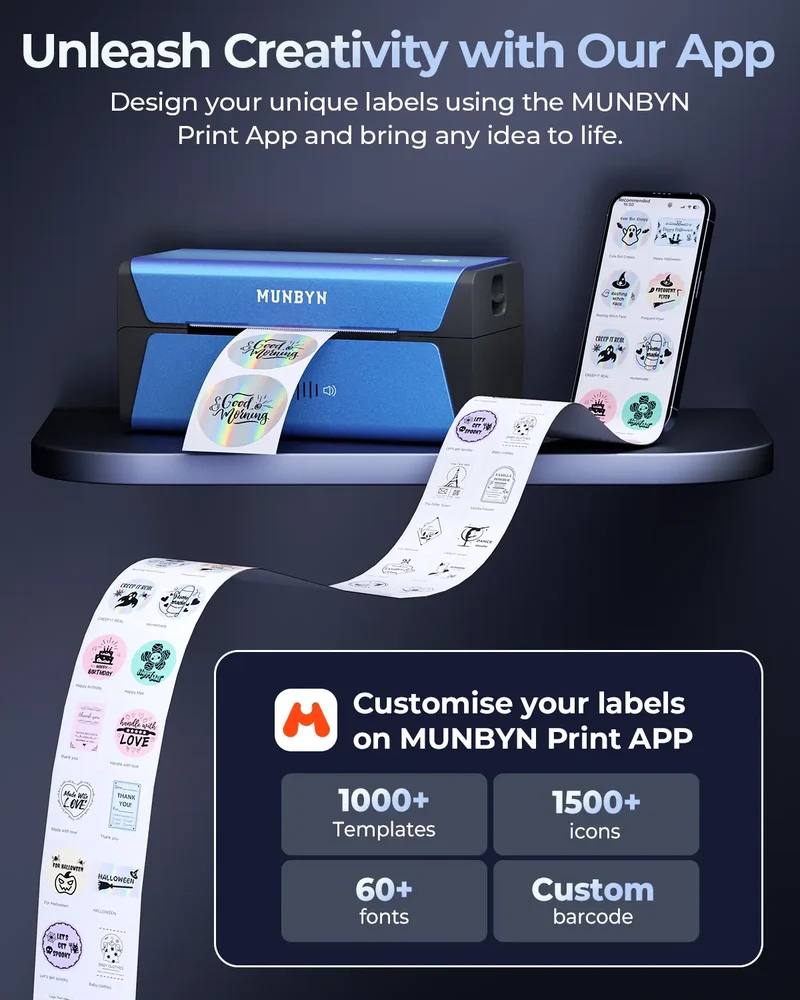 MUNBYN RW401AP 300DPI AirPrint Thermal Label Printer for Premium Product Labels